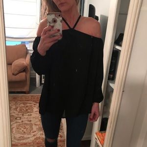 Tops - Off the Shoulder Chiffon Blouse Tops - Off the Shoulder Chiffon Blouse